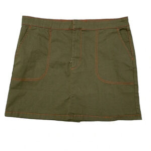 MODCLOTH Skirt Skirt Olive Green Twill Pockets Size 14